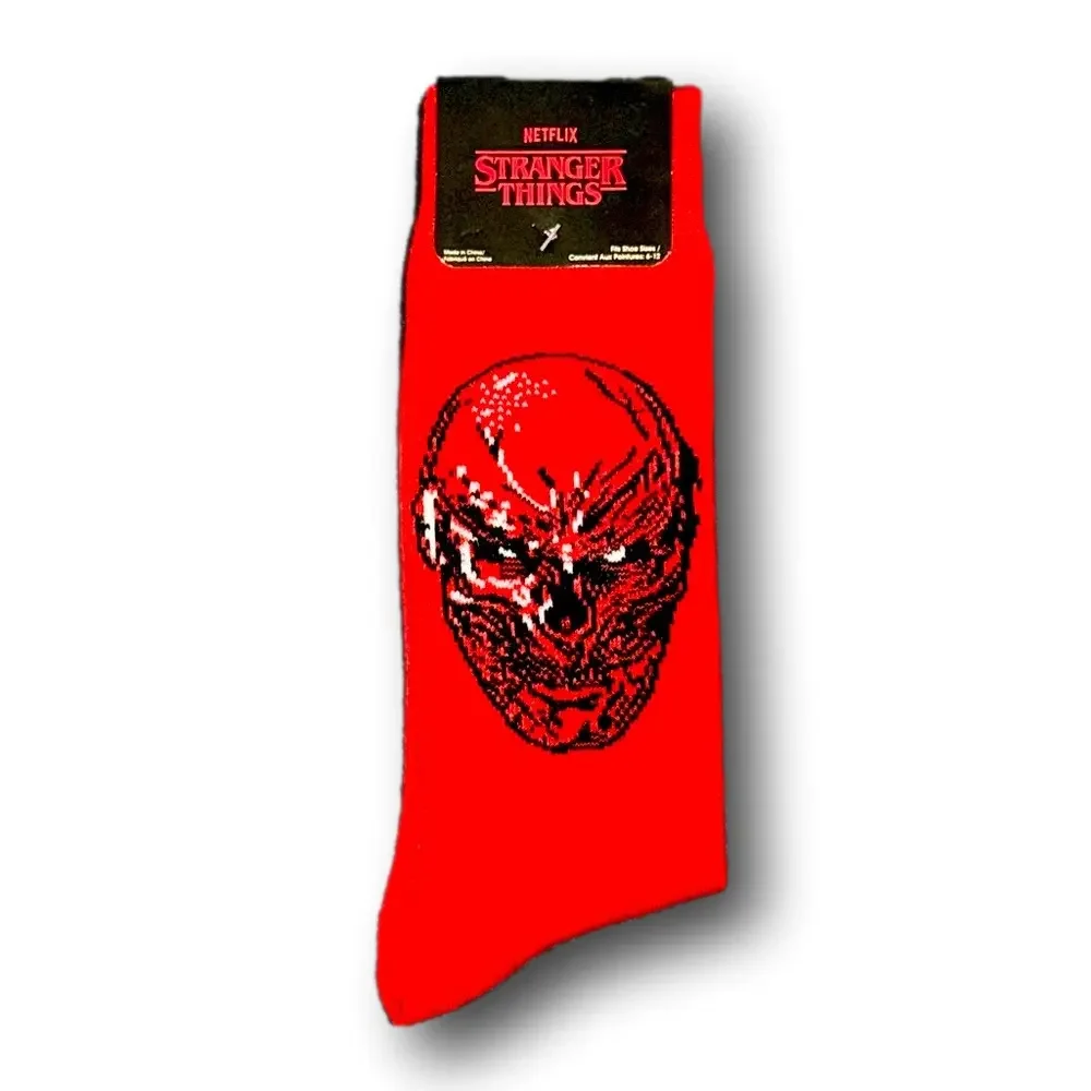 3/$20 Stranger Things Funny Novelty Crew Socks - NWT